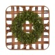 Glitzhome 24"L Bamboo Basket with 18"D Boxwood Wreath