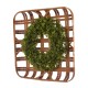 Glitzhome 24"L Bamboo Basket with 18"D Boxwood Wreath