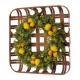 Glitzhome 22"D Greenery Lemon Wreath with 24"L Bamboo Basket