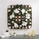 Glitzhome 24"D Magnolia Wreath with 24"L Bamboo Basket