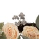 Glitzhome 22"D Hydrangea Rose Wreath with 24"L Bamboo Basket