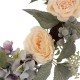 Glitzhome 22"D Hydrangea Rose Wreath with 24"L Bamboo Basket