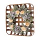 Glitzhome 22"D Hydrangea Rose Wreath with 24"L Bamboo Basket