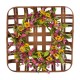 Glitzhome 24"D Artificial Chrysanthemum Wreath with 24"L Bamboo Basket