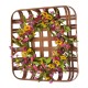 Glitzhome 24"D Artificial Chrysanthemum Wreath with 24"L Bamboo Basket