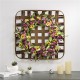 Glitzhome 24"D Artificial Chrysanthemum Wreath with 24"L Bamboo Basket