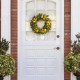 Glitzhome 22"D Artificial Greenery Lemon Wreath