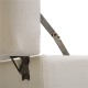 Glitzhome 19.70"L Seashell White Velvet Upholstered Storage Stool with Black Solid Rubberwood Legs
