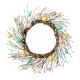 Glitzhome 22"D Easter Eggs Wreath with Flower Buds