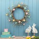 Glitzhome 22"D Easter Eggs Wreath with Flower Buds