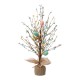 Glitzhome 18"H Easter Table Tree with Multicolor Easter Eggs