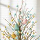 Glitzhome 18"H Easter Table Tree with Multicolor Easter Eggs