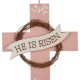 Glitzhome 32"H Easter Wooden/Metal Cross Yard Stake or Wall Decor (KD, Two Function)