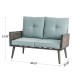 Glitzhome 4 Piece Outdoor Patio All-Weather Wicker Sectional