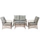 Glitzhome 4 Piece Outdoor Patio Wicker Chair and Table Sectional