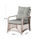 Glitzhome 4 Piece Outdoor Patio Wicker Chair and Table Sectional