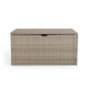 Glitzhome 52.75"L Outdoor Patio Oversized All-Weather Gray Handwoven Wicker Storage Box