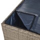 Glitzhome 52.75"L Outdoor Patio Oversized All-Weather Gray Handwoven Wicker Storage Box