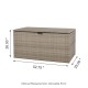 Glitzhome 52.75"L Outdoor Patio Oversized All-Weather Gray Handwoven Wicker Storage Box