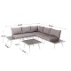 Glitzhome 6 Piece Outdoor Aluminum Conversation Sectional Sofa Set with Cushions