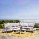 Glitzhome 6 Piece Outdoor Aluminum Conversation Sectional Sofa Set with Cushions