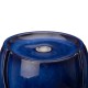 Glitzhome 20.5"H Cobalt Blue Ceramic Pot Fountain with Pump and LED Light