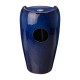 Glitzhome 20.5"H Cobalt Blue Ceramic Pot Fountain with Pump and LED Light