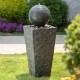 Glitzhome 31.69"H Polyresin Rippling Floating Sphere Pedestal Outdoor Fountain With Pump & LED Light