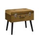 Glitzhome 19.70"L Glod Velvet Upholstered Storage Stool with Black Solid Rubberwood Legs