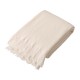 Glitzhome White Geometry Cotton Woven Throw