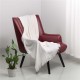 Glitzhome White Geometry Cotton Woven Throw