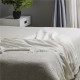 Glitzhome White Geometry Cotton Woven Throw