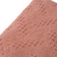 Glitzhome Coral Pink Grid Cotton Woven Throw