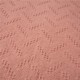 Glitzhome Coral Pink Grid Cotton Woven Throw