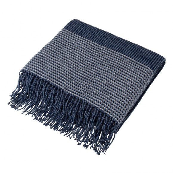 Glitzhome Indigo Acrylic Woven Throw