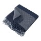 Glitzhome Indigo Acrylic Woven Throw