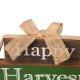 Glitzhome 11.81"L Wooden Happy Harvest Block Set