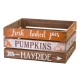 Glitzhome Wooden Pumpkin Storage Crates, Set of 2