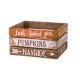 Glitzhome Wooden Pumpkin Storage Crates, Set of 2