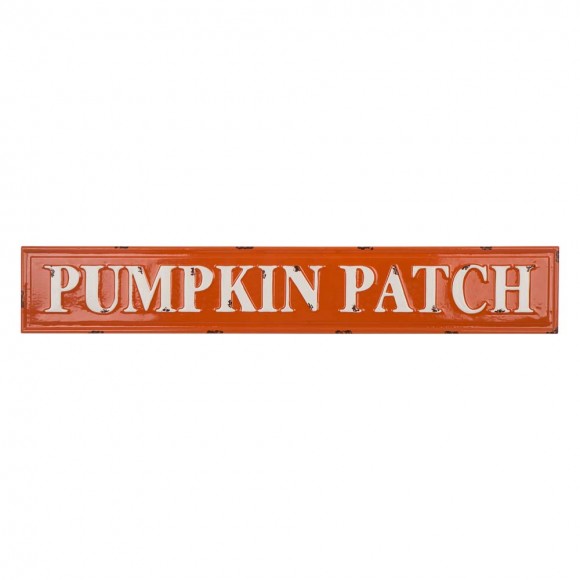 Glitzhome 35.75"L Enameled Metal "PUMPKIN PATCH" Wall Sign