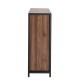 Glitzhome 31.82"H Wooden/Metal Floor Cabinet with Double Sliding Doors