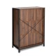 Glitzhome 31.82"H Wooden/Metal Floor Cabinet with Double Sliding Doors