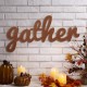 Glitzhome 36"L Fall Wooden "gather" Word Wall Hanging Decor