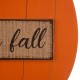Glitzhome 20.28"H Fall Wooden Pumpkin with Floral Standing / Hanging Decor (Two Function)