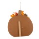 Glitzhome 20.28"H Fall Wooden Pumpkin with Floral Standing / Hanging Decor (Two Function)