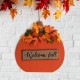 Glitzhome 20.28"H Fall Wooden Pumpkin with Floral Standing / Hanging Decor (Two Function)