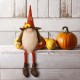 Glitzhome 24"H Fall Fabric Gnome Shelf Sitter Decor