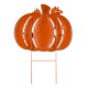 Glitzhome 29.72"H Fall Metal Pumpkin Yard Stake/Standing/Hanging Sign