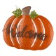 Glitzhome 29.72"H Fall Metal Pumpkin Yard Stake/Standing/Hanging Sign