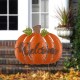 Glitzhome 29.72"H Fall Metal Pumpkin Yard Stake/Standing/Hanging Sign